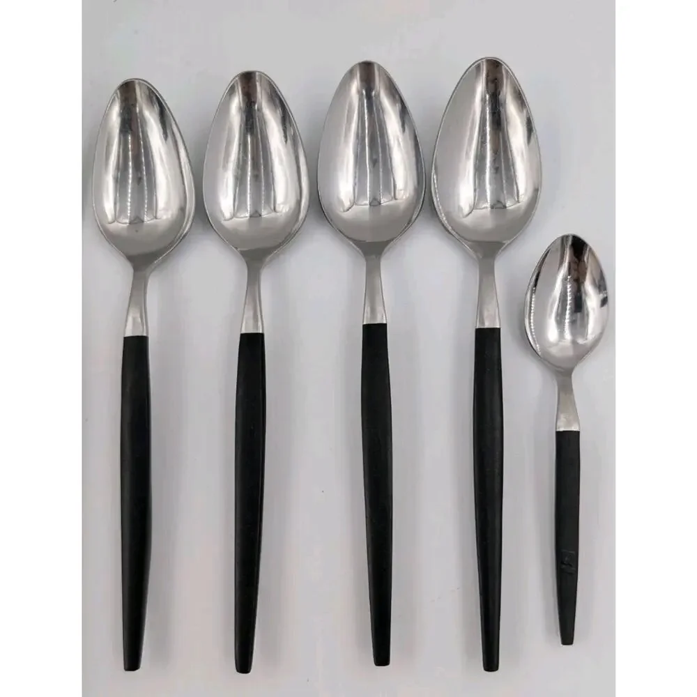 Epic Forged Stainless Black Flatware MCM 11 Pieces Spoons Forks Knives